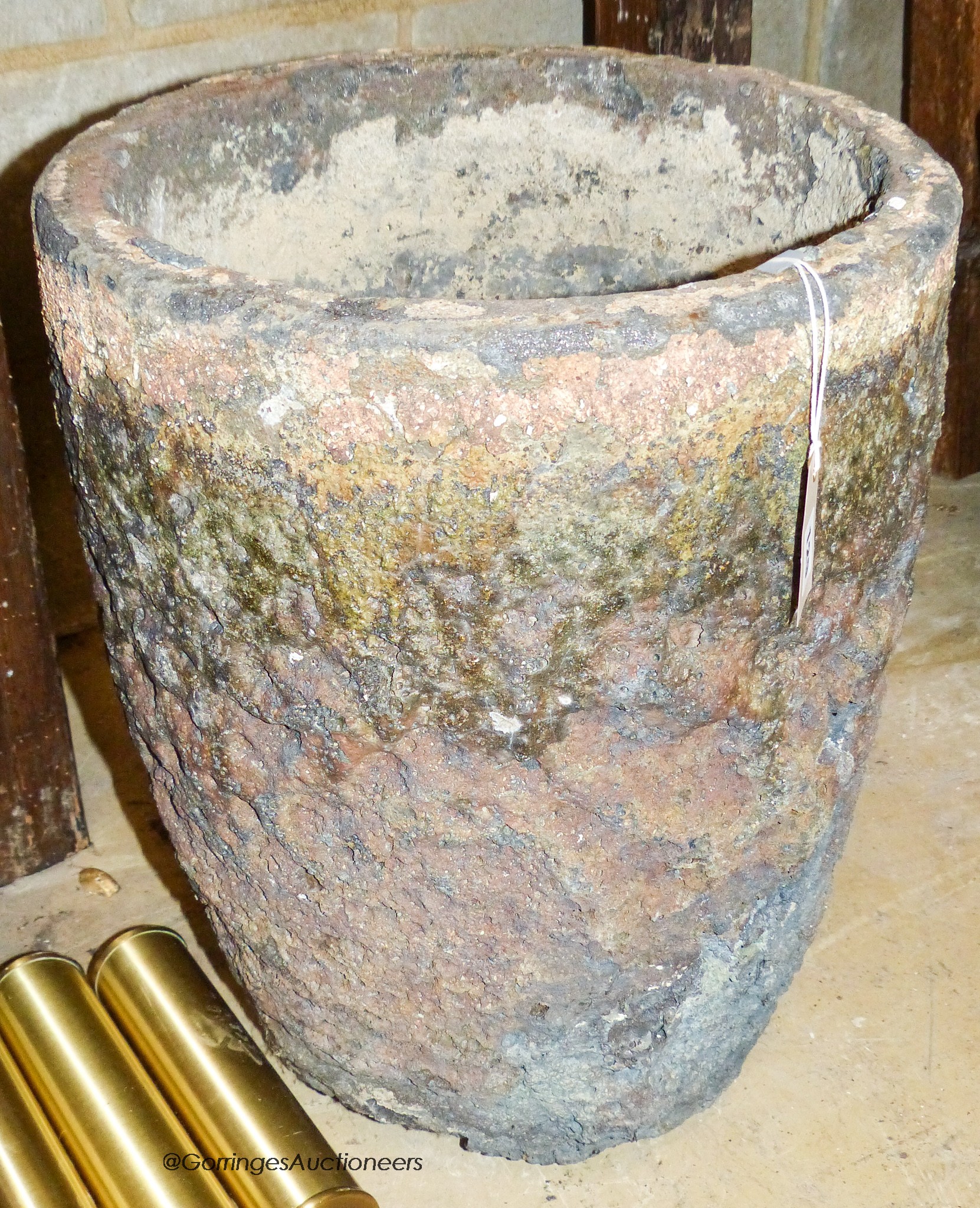 A crucible garden planter, diameter 41cm, height 54cm